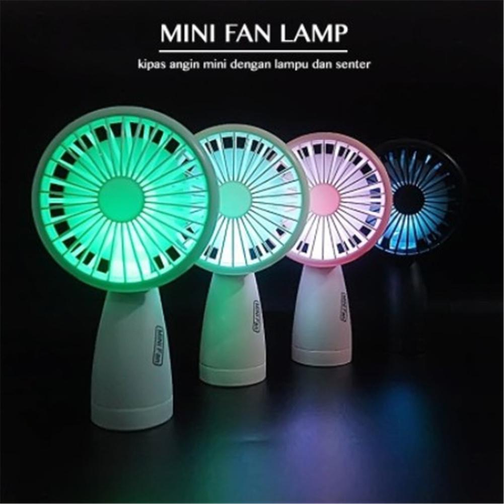 Portable Handheld Mini Fan Usb Rechargeable Ultra-quiet Dormitory Student Desk Cooling Fan(Lcd Lighting Fan)_000173